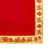 Pooja Aasan - 14 x 14 Inches | Velvet With Embossed Jari Design Pooja Mat/ Pooja Aasan Mat for Deity - Pooja Aasan & Bajot & Pooja Mat
