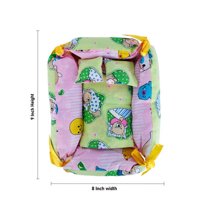 Bed Set For God - 9 x 8 Inches | Gadi Set / Gaddi Set for Deity - Deity Accessories