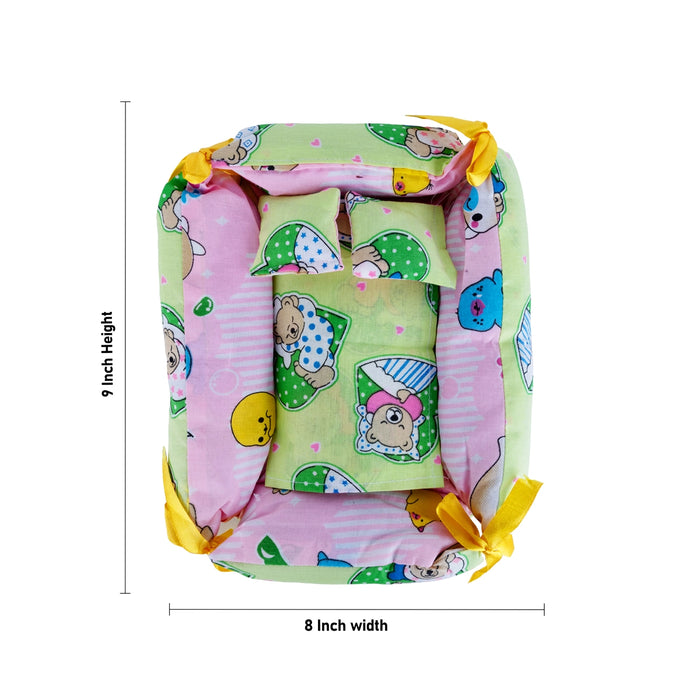 Bed Set For God - 9 x 8 Inches | Gadi Set / Gaddi Set for Deity/ Assorted
