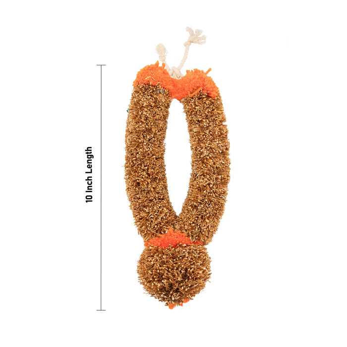 Vettiver Malai - 10 Inches | Natural Vetiver Garland/ Traditional Vetiver Mala For Divine Fragrance And Pooja