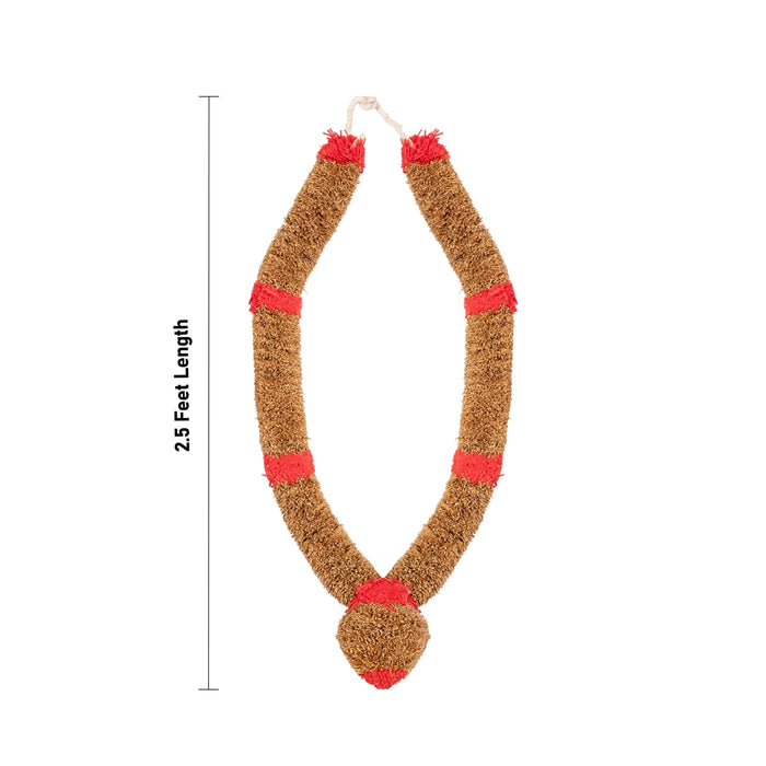 Vettiver Garland - 2.5 Feet | Traditional Vetiver Root Mala / Aromatic Grass Garland for Pooja & Spiritual Decoration
