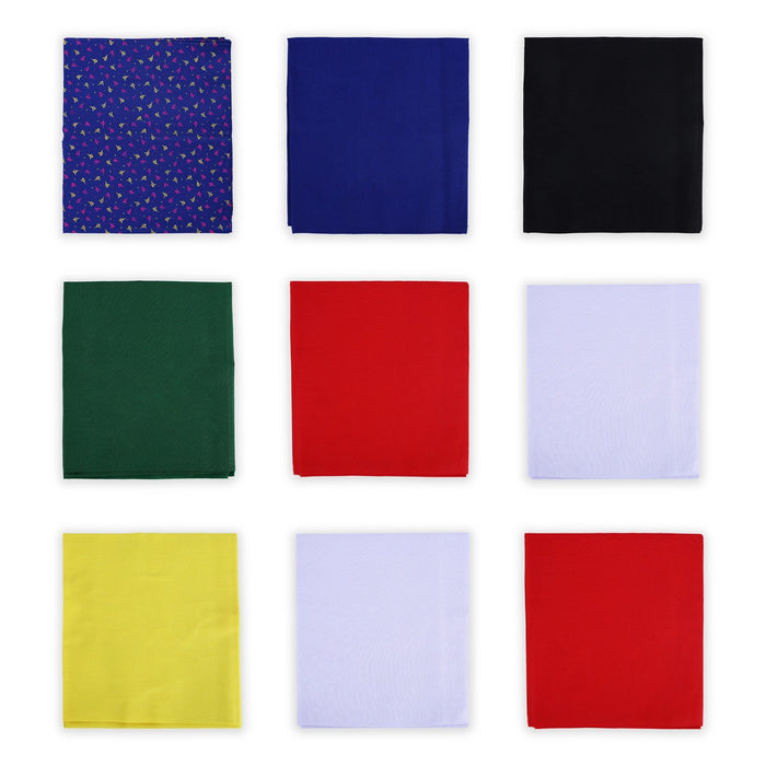 Navagraha Vastram Set - 0.80 Mtr | Cotton Navagraha Cloth Set/ Navagraha Colour Clothes for Deity - Bhagwan Vastra