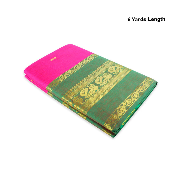 Saree - 6 Yards | Kalyani Zari Butta Cotton Saree / Jari Border Design Traditional Saree / Handloom Saree for Women