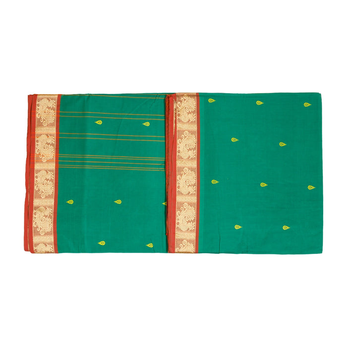 Saree - 10.5 Yards | Poly Cotton Butta/ Traditional Pudavai/ Ethnic Saree/ South Indian Saree For Festive Wear