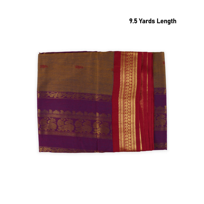 Saree - 9 x 5 Yards | Kalyani Thread Butta Cotton Saree/ Handloom Saree/ Jari Border Design Traditional Saree for Women