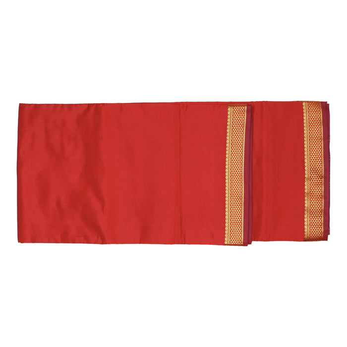 Saree - 9.5 Yards | Seer Plain Soft Silk Saree / Jari Border Design Traditional Saree for Women