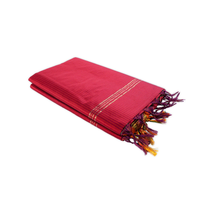 Saree - 9 Yards| Karishma Strips Cotton Saree / Jari Border Design Traditional Saree for Women