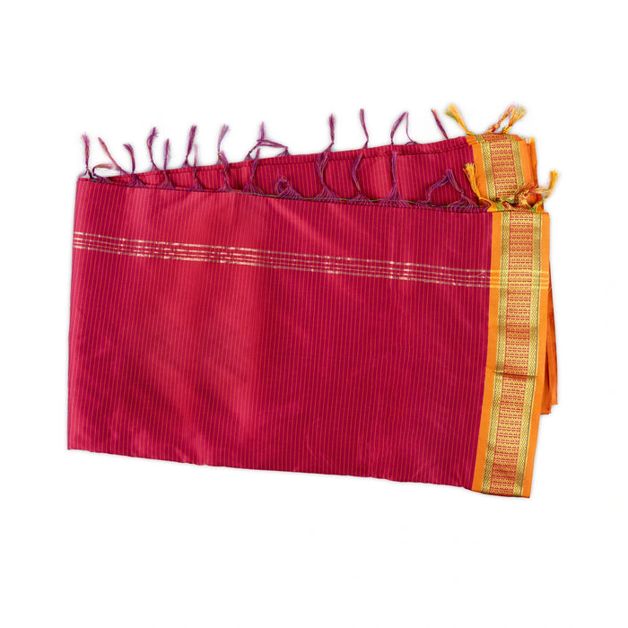 Saree - 9 Yards| Karishma Strips Cotton Saree / Jari Border Design Traditional Saree for Women