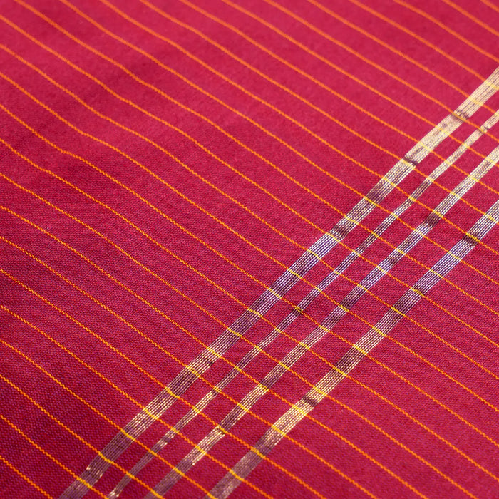 Saree - 9 Yards| Karishma Strips Cotton Saree / Jari Border Design Traditional Saree for Women