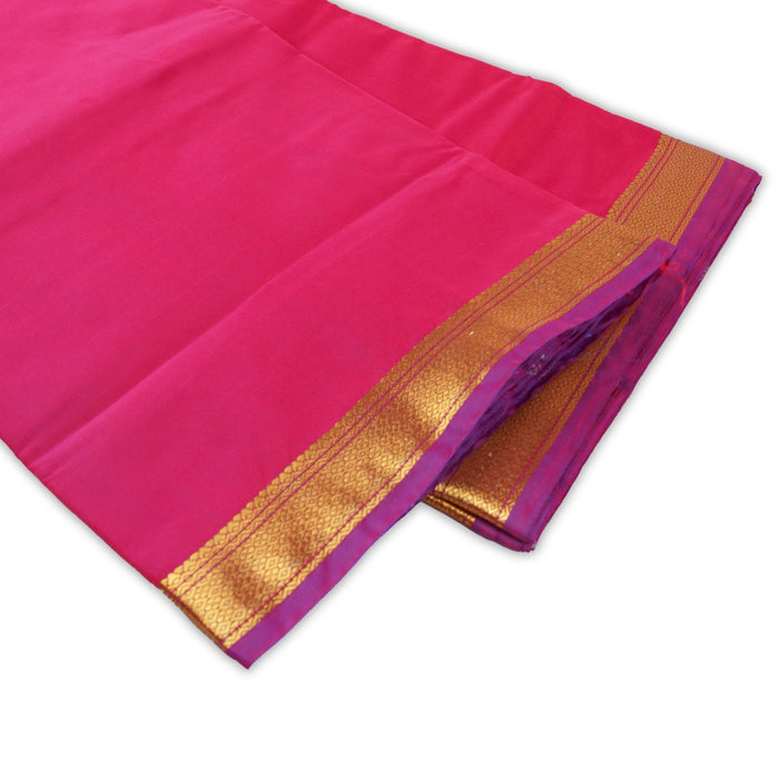 Saree - 9.5 Yards | Jari Border Design Plain Traditional Saree / Semi Soft Silk Saree for Women