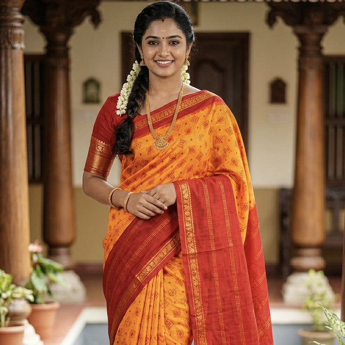 Saree - 10.5 Yards| Sungudi Cotton Saree / Traditional Saree / Handloom Saree for Women