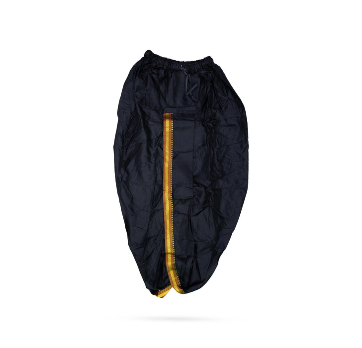 Readymade Panchakacham - Size 42 | Readymade Dhoti/ Black Colour Panchakajam for Men - Veshti & Dhoti