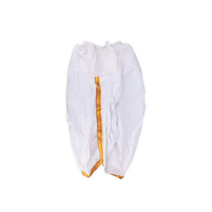 Readymade Panchakacham - Size 42 | Traditional Wear Silk Dhoti/ Jari Border Panchakacham For Men & Pooja Wear - Veshti & Dhoti