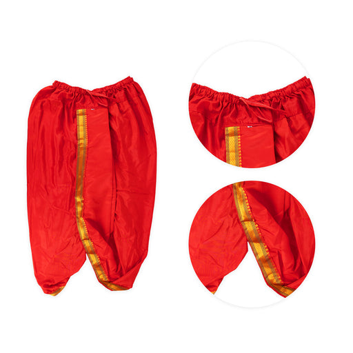 Readymade Panchakacham - Size 42 | Traditional Wear Silk Dhoti/ Jari Border Panchakacham For Men & Pooja Wear - Veshti & Dhoti