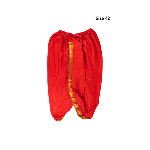 Readymade Panchakacham - Size 42 | Traditional Wear Silk Dhoti/ Jari Border Panchakacham For Men & Pooja Wear - Veshti & Dhoti