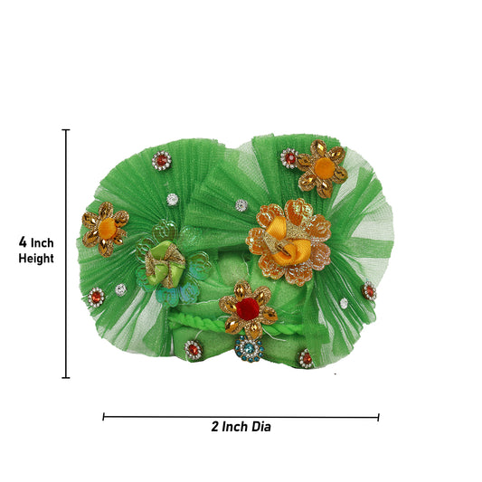 Turban - 2 Inches | Kireedam/ Fancy Mukut/ Pagdi/ Crown for Deity/ Assorted Colour and Design - Head & Face Accessories