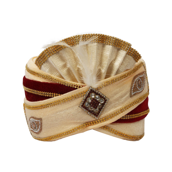 Turban - 6 x 9 Inch Dia | Kireedam/ Fancy Mukut/ Pagdi/ Crown for Deity/ Assorted Colour and Design