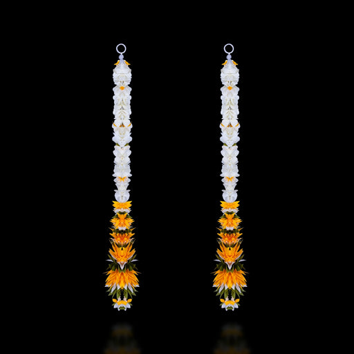 Side Toran Pair - 28 Inches | Artificial Flower Thoran/ Door Hanging Toran For Home Decor - Toran