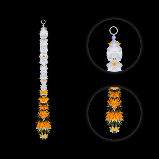 Side Toran Pair - 28 Inches | Artificial Flower Thoran/ Door Hanging Toran For Home Decor - Toran