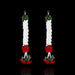 Side Toran Pair - 14 Inches | Artificial Flower Thoran/ Rose & Jasmine Design Door Hanging Toran For Home Decor - Toran
