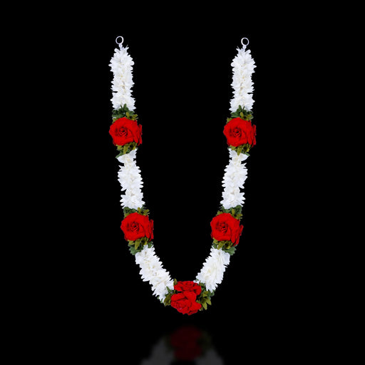 Artificial Flower Garland- 18 Inches | Rose Artificial Mala/ Fake Flower Garland/ Cloth Garland For Decoration - Mala