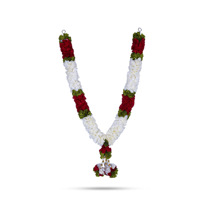 Artificial Flower Garland- 21 Inches | Cloth Garland/ Artificial Mala/ Artificial Garland For Pooja& Decoration - Mala