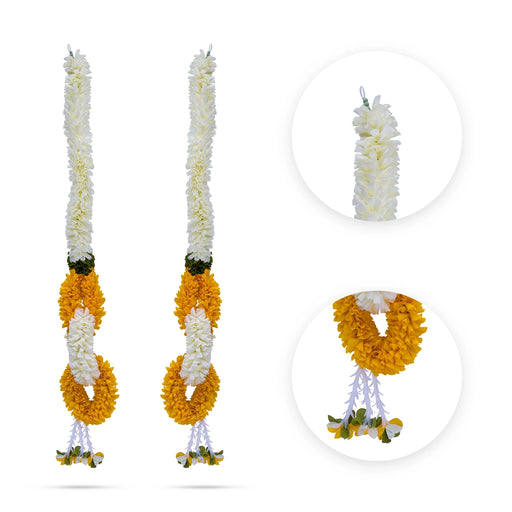 Side Toran Pair - 25 Inches | Artificial Flower Thoran/Door Hanging Toran For Festive Decor& Traditional Vibes - Toran