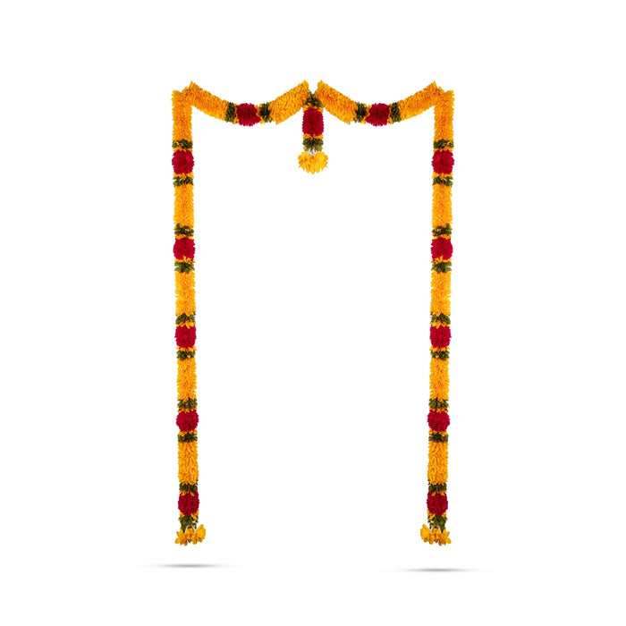 Door Toran - 65 Inches | Artificial Flower Toran/ Decorative Thoran/ Bandanwar for Door Decor/ Assorted