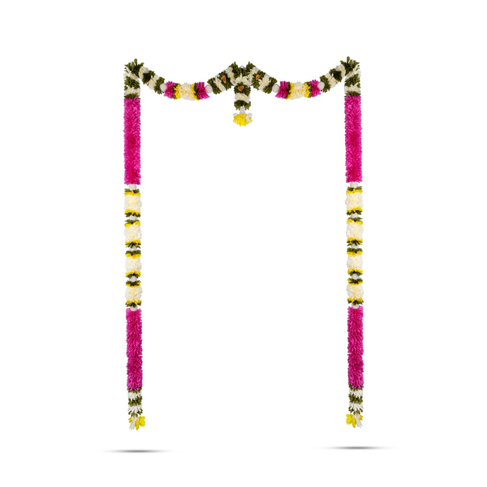 Door Toran - 65 Inches | Artificial Flower Toran/ Decorative Thoran/ Bandanwar for Door Decor/ Assorted