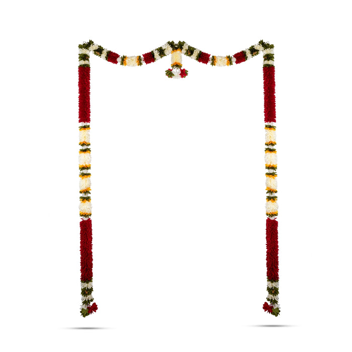 Door Toran - 65 Inches | Artificial Flower Toran/ Decorative Thoran/ Bandanwar for Door Decor/ Assorted