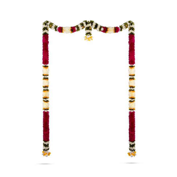 Door Toran - 65 Inches | Artificial Flower Toran/ Decorative Thoran/ Bandanwar for Door Decor/ Assorted