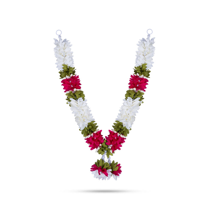 Artificial Flower Garland- 14 Inches | Artificial Mala/Fake Flower Garland/ Cloth Garland For Puja & Decoration - Mala