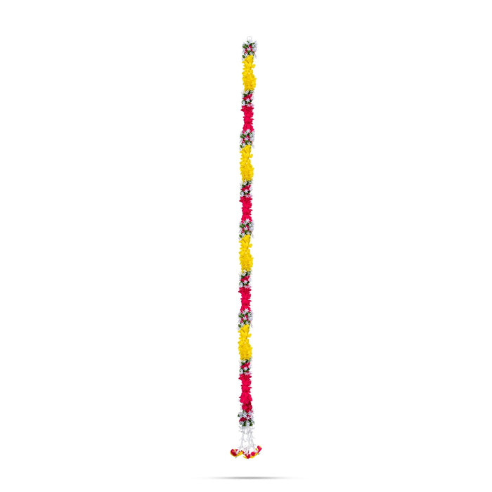 Side Toran - 52 Inches | Plastic Thoran/ Artificial Flower Toran/ Door Hanging Toran for Door - Toran