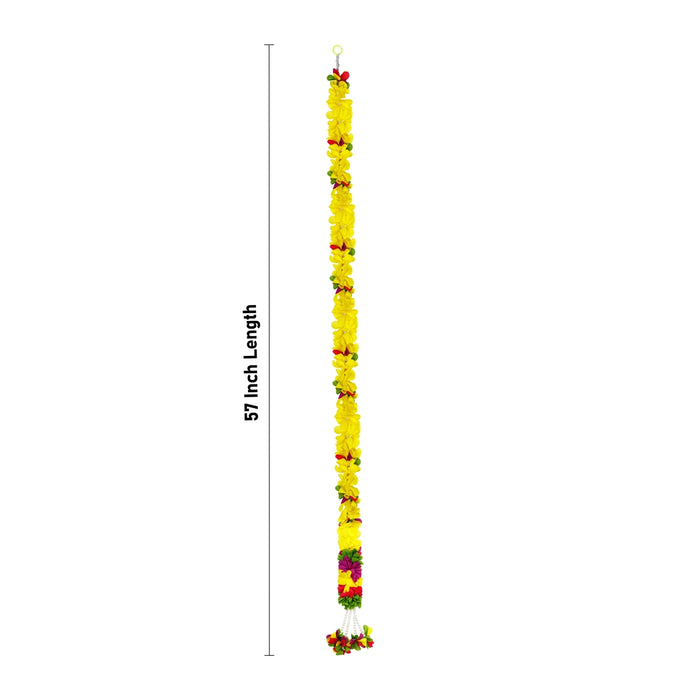 Side Toran Pair - 57 Inches | Flower Design Thoran/ Door Hanging Toran/ Artificial Flower Toran for Home Decor - Toran