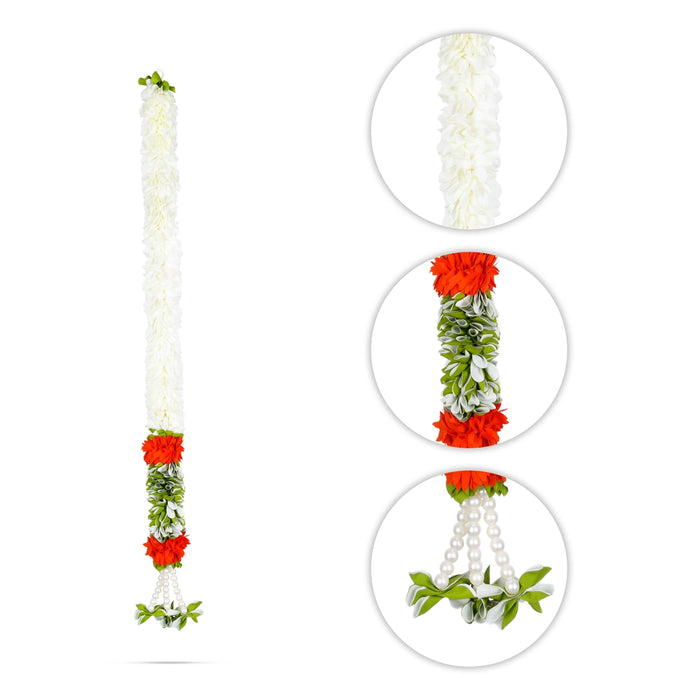 Side Toran Pair - 42 Inches | Flower Design Thoran/ Door Hanging Toran/ Artificial Flower Toran for Home Decor - Toran