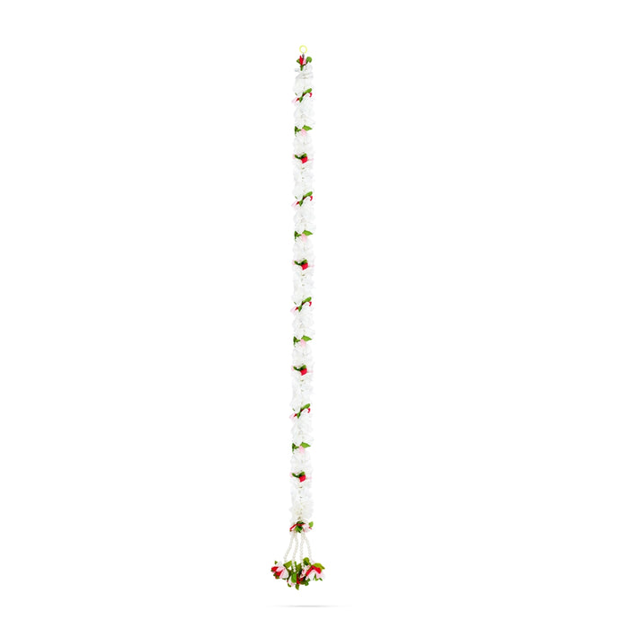 Side Toran Pair - 52 Inches | Flower Design Thoran/ Door Hanging Toran/ Artificial Flower Toran for Home Decor - Toran
