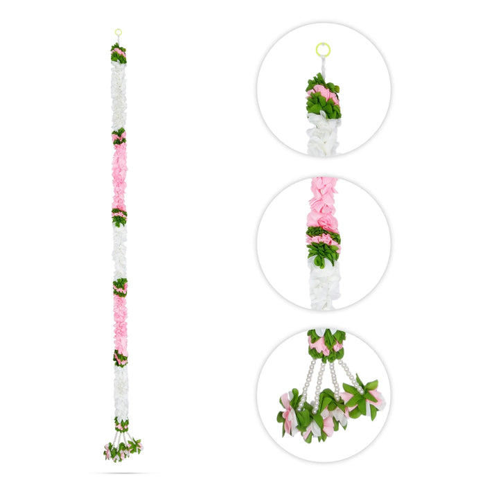Side Toran Pair - 60 Inches | Door Hanging Toran/ Flower Design Thoran/ Artificial Flower Toran for Home Decor - Toran