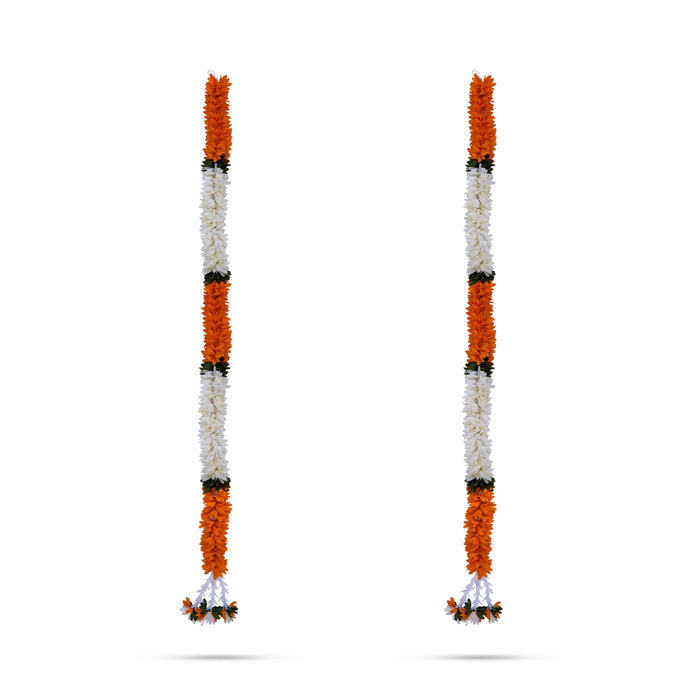 Side Toran Pair - 37 Inches | Sugandaraja Artificial Flower Thoran/ Door Hanging Toran For Auspicious Entrance - Toran