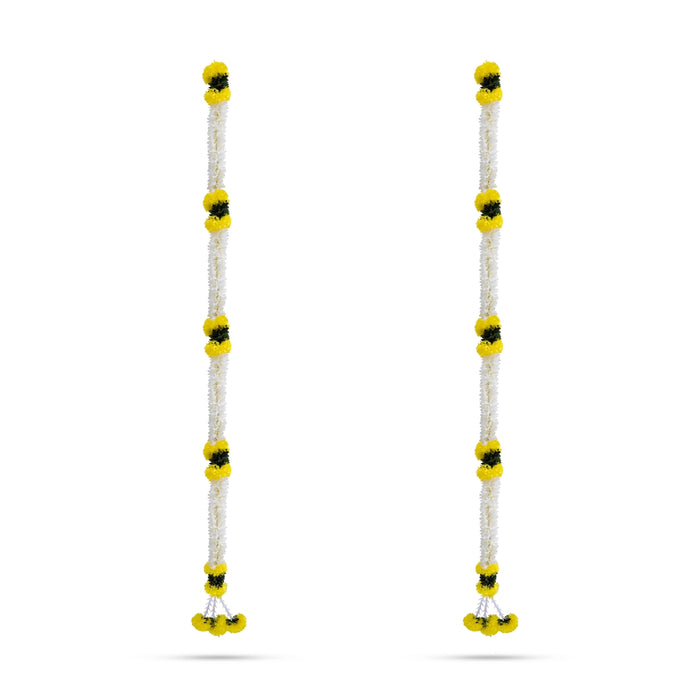 Side Toran Pair - 53 Inches | Sentosa Artificial Flower Thoran/ Door Hanging Toran For Ethnic Ambience - Toran