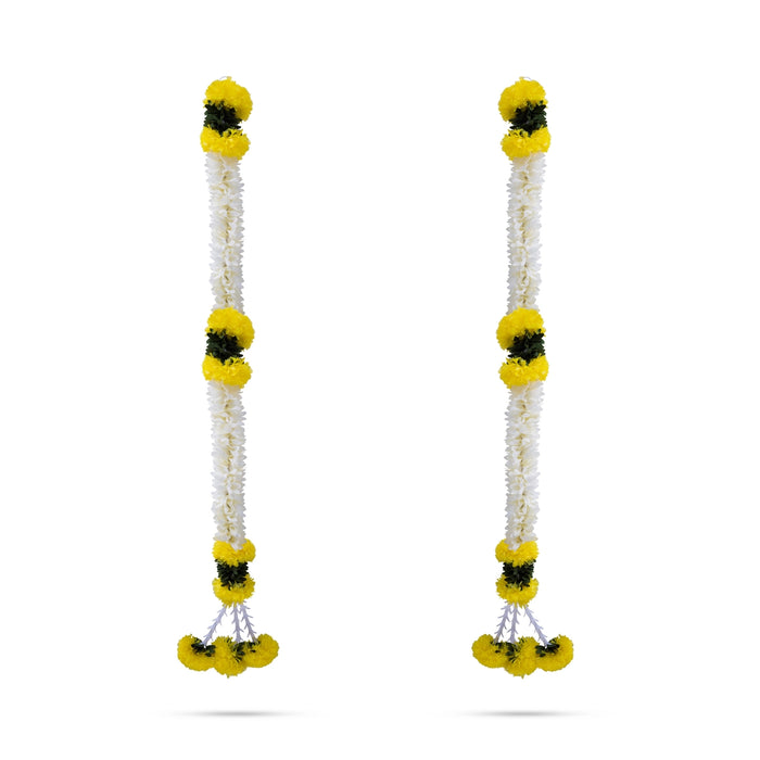 Side Toran Pair - 31 Inches | Sentosa Artificial Flower Thoran/ Door Hanging Toran For Elegant Door Framing - Toran