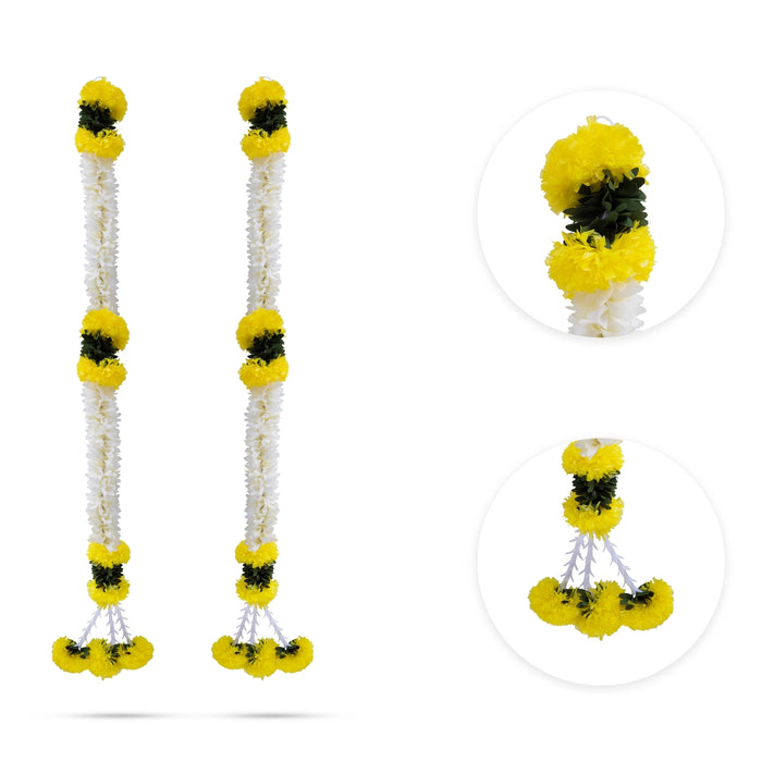 Side Toran Pair - 31 Inches | Sentosa Artificial Flower Thoran/ Door Hanging Toran For Elegant Door Framing - Toran