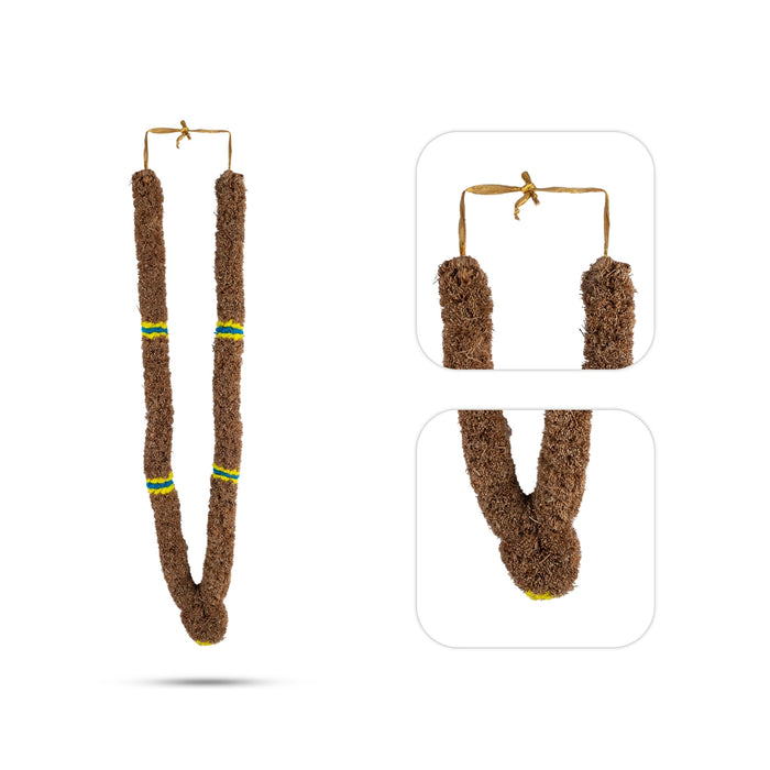 Vettiver Malai - 3 Feet | Natural Vetiver Garland/ Traditional Vetiver Malai For Divine Fragrance And Pooja