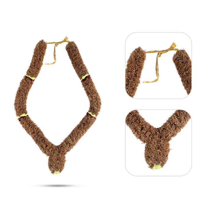 Vettiver Malai - 2.5 Feet | Natural Vetiver Garland / Traditional Vetiver Malai For Divine Fragrance And Pooja