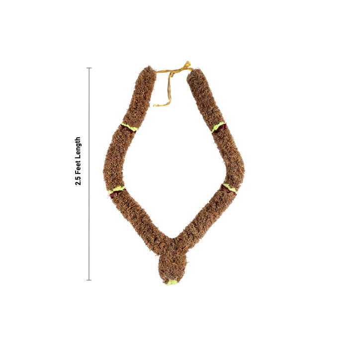 Vettiver Malai - 2.5 Feet | Natural Vetiver Garland / Traditional Vetiver Malai For Divine Fragrance And Pooja