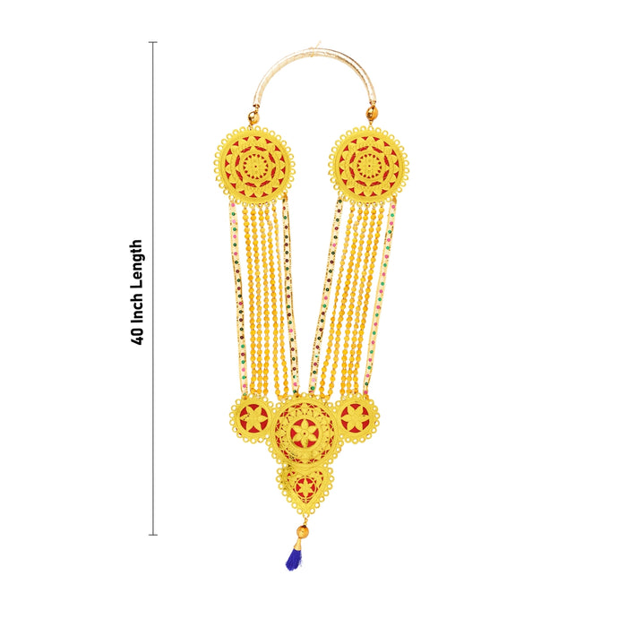 VIP Malai - 40 Inches | 5 Line Scented Garland/ Scented Wooden Mala for Decoration - Mala