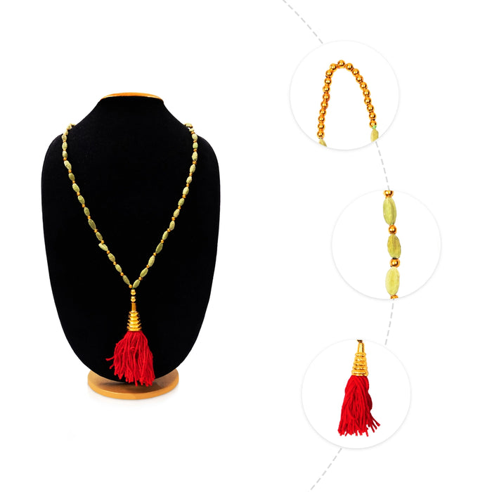 Cardamom Garland With Beads - 30 Inches |Cardamom Mala / Elakkai Malai / Andal Mala / Elaichi Mala for Deity