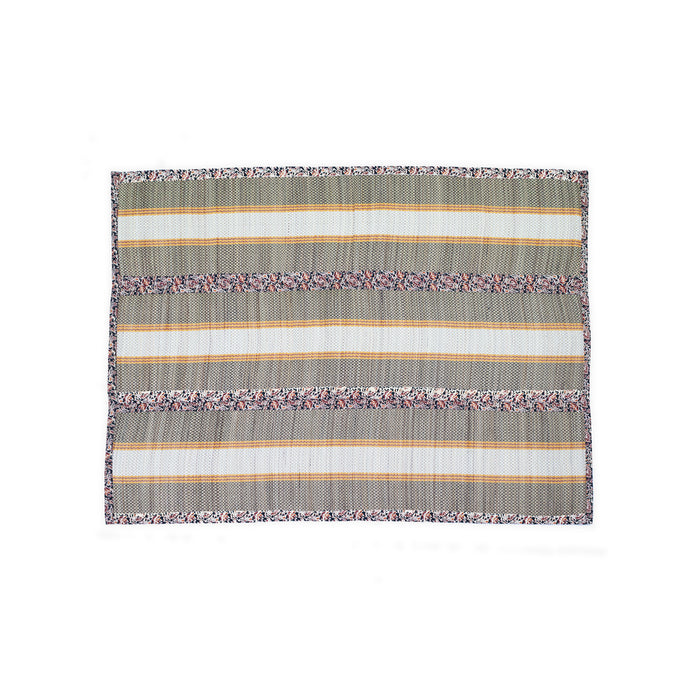 Korai Mat With Foam Bed - 4.3 X 6 Feet | 3 Fold Yoga Mat/ Korai Pai/ Pooja Aasan For Meditation & Floor Seating - Yoga Mat & Aasan