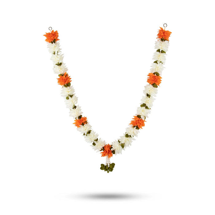 Artificial Flower Garland - 25 Inches | Cloth Mala/ Artificial Mala for Photo Frame - Mala