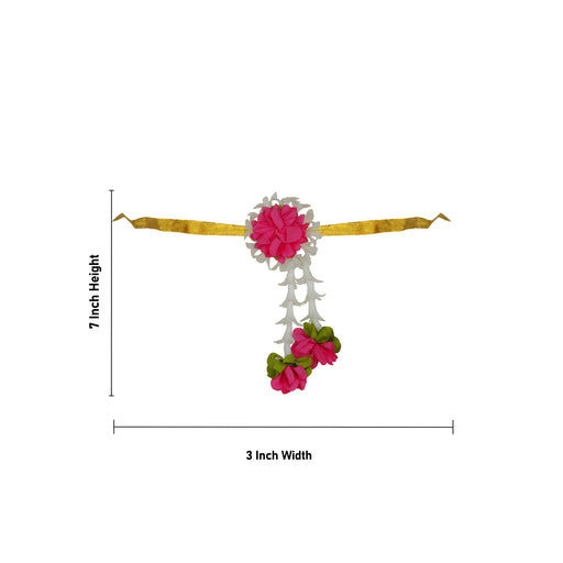 Artificial Flowers - 7 x 3 Inches | 2 Pcs/ Flower Decoration/ Fancy Flower/ Assorted Design - Toran