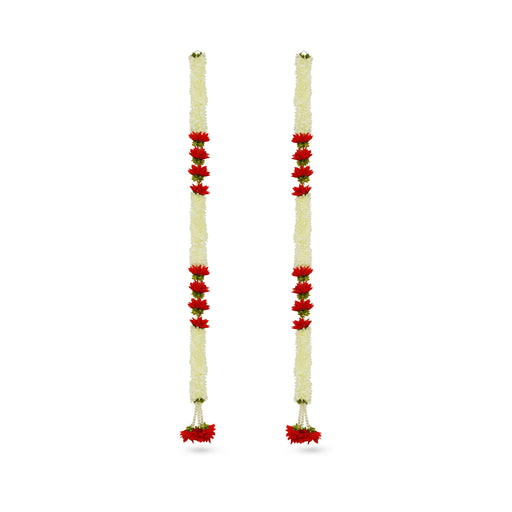 Toran Set - 3.5 Feet | Thoran/ 2 Pcs/ Side Toran/ Flower Toran for Door/ Assorted Colour & Design - Toran